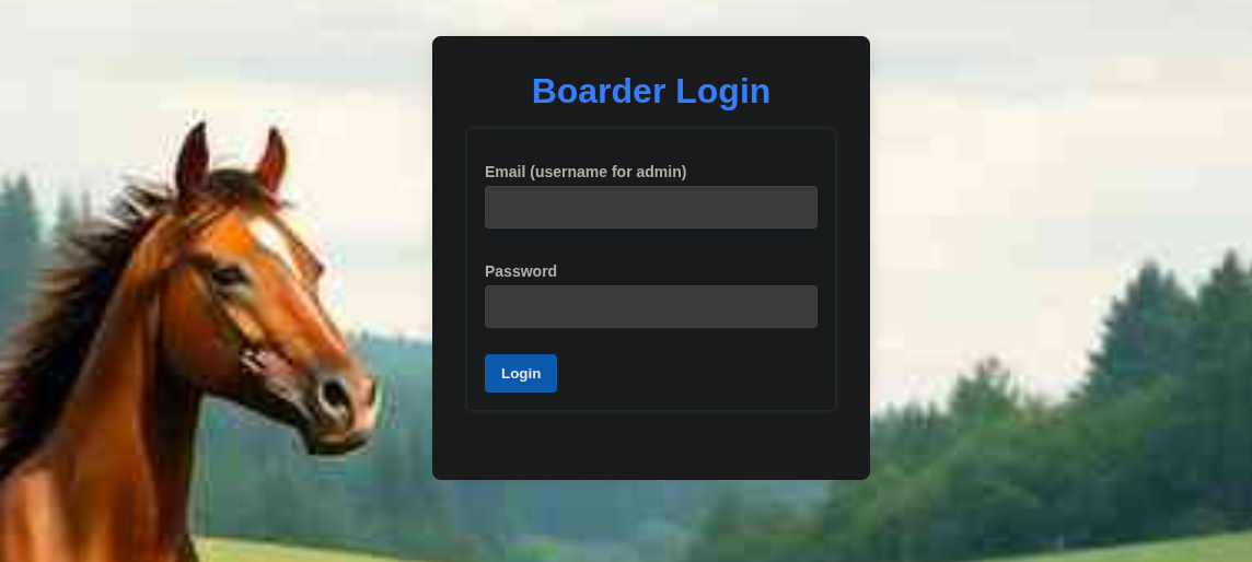 Login Screen — Secure authentication portal for all user roles